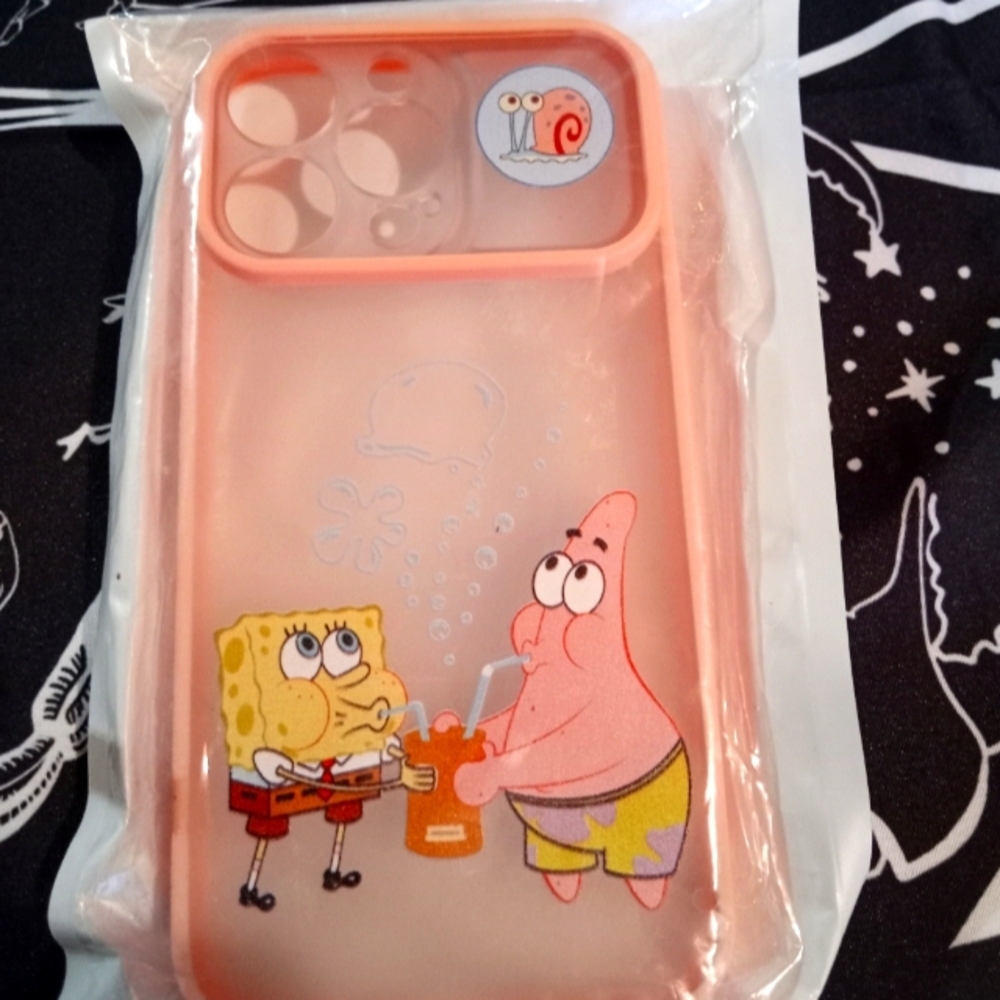 Gurgitat Funda con imagen de esponja para iPhone 13 Pro Max